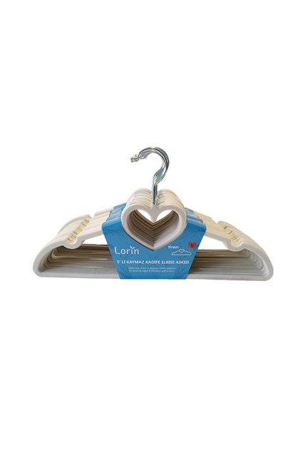 15-Piece Velvet Non-Slip Clothes Hanger Cream