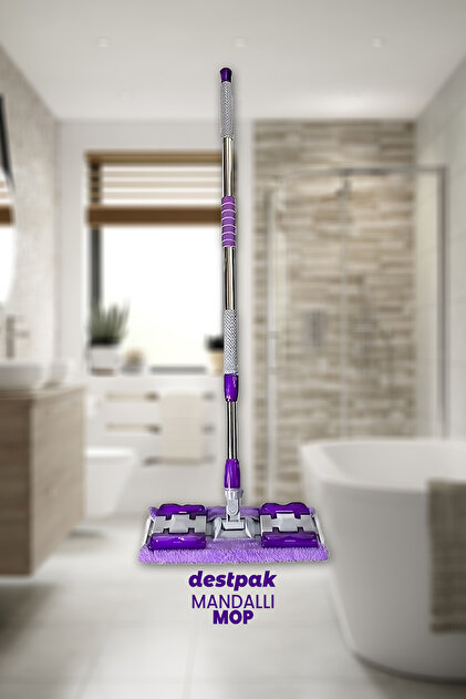 Destpak Mandallı Mop - Tüm Bezlerle Uyumlu Kıskaçlı Mop - Yer