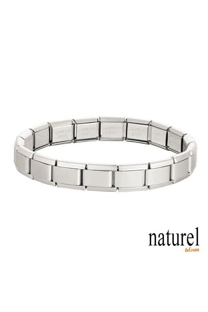 Unisex Italian Charm Bracelet Stainless Steel Matte Bracelet