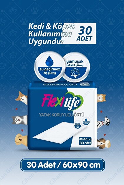Flexi Life Kedi - Köpek Çiş Pedi 60x90 Cm 30 Adet - Fiyatı, Yorumları