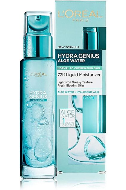 L'Oreal Paris L'Oral Paris Hydra Genius Aloe Water 72H Liquid Moisturizer  Normal to Combination skin 70 ML- Trendyol
