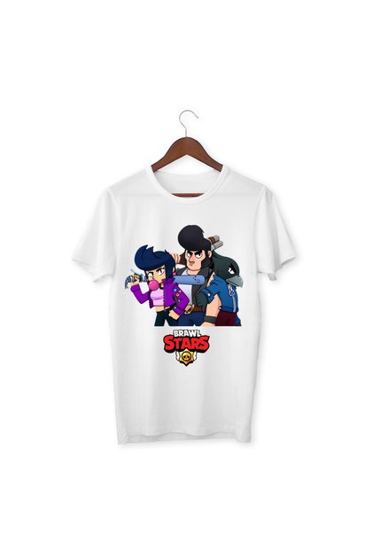 Brawl Stars Bibi Crow Bull T-Shirt Printed Kids Adult White T-Shirt Unisex T-Shirt