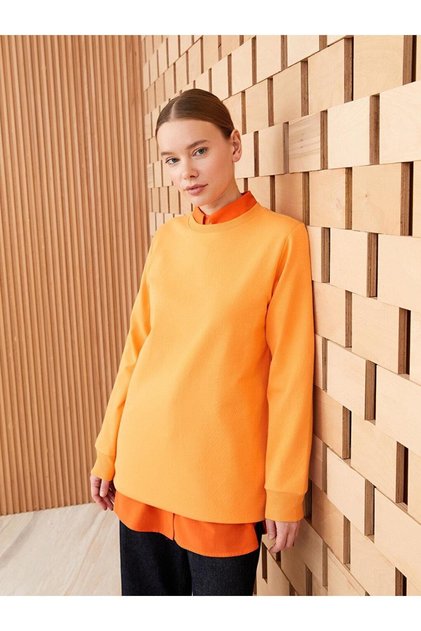 Lcw Modest Crew Neck Plain Long Sleeve Women's Sweatshirt (S3)