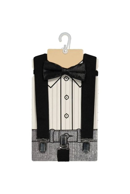Trouser Suspenders and Bow Tie Suit with Elevator System 1-9 Years Old