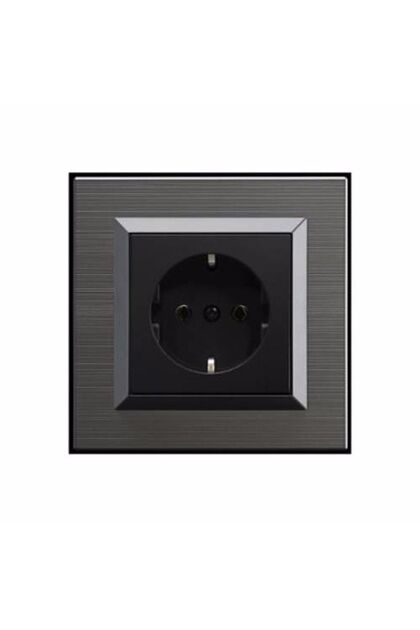 AVZHJA ブラックメタル　BLACKL Viko Artline Novella Eloxal Metal SİYAH Renk İkili Priz İçin Çerçeve