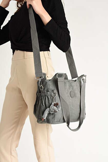 Ultra Light Waterproof Multi-Pocket Shoulder Bag Gray (Model: 571-5g)