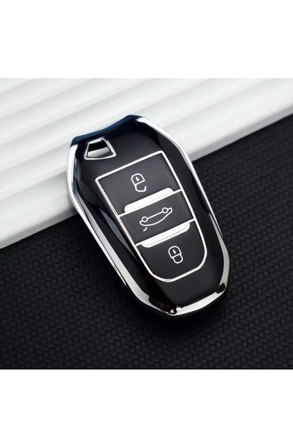 Opel Mokka Crossland X Grandland X Combo Key Protector Case (See Picture 2) Black/Chrome