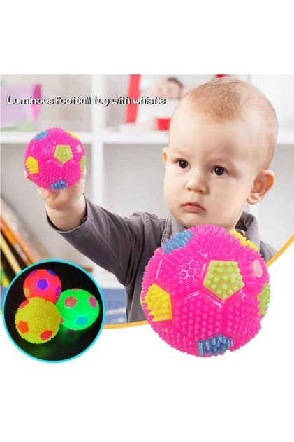 Işıklı Sesli Çocuk Oyun Topu Sesli Yumuşak 6,5 cm