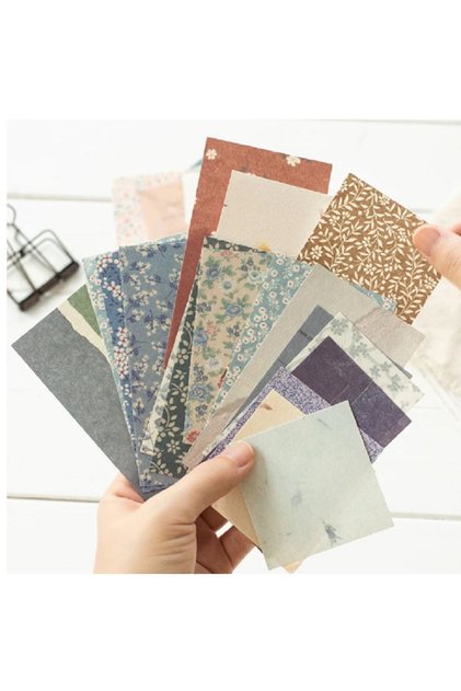 Scrapbook Vintage 30 Parça Retro Desenli Kağıt Seti Scrapbooking