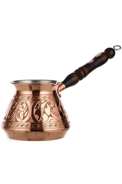Copper Coffee Pot With Pure Copper Hand Work Turkish Coffee Espresso Milk Heat Herb Tea Brewing Coffee Pot