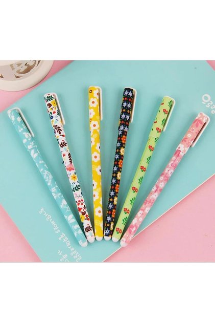 New 6-Piece Gel Pens 6 Different Ink Colors Lovely Quality Colorful Cute Gift Pens
