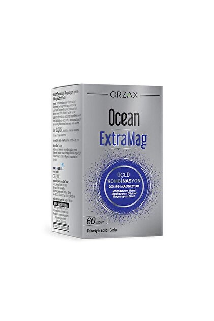 ExtraMag Üçlü Magnezyum Kombinasyonu 60 Tablet+ yüz temizleme jeli hediyeli 100 ml