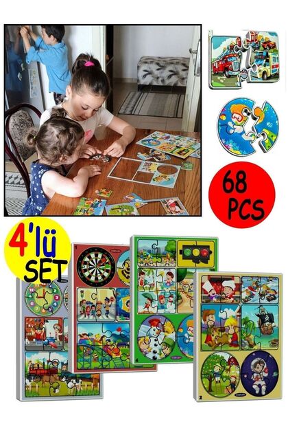 Schmülzer 4 Adet SET - Çocuk Yapboz - Çocuk Puzzle - MAGNETİC
