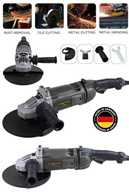 POWER BLACK Ekstra Güçlü Metal Şanzıman 2200 W 230 Mm Büyük Spiral