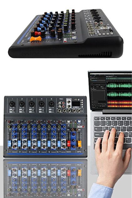 Midex Mdx-07fxu 7 Kanal Ses Mikseri Deck Mikser (kayıt bluetooth