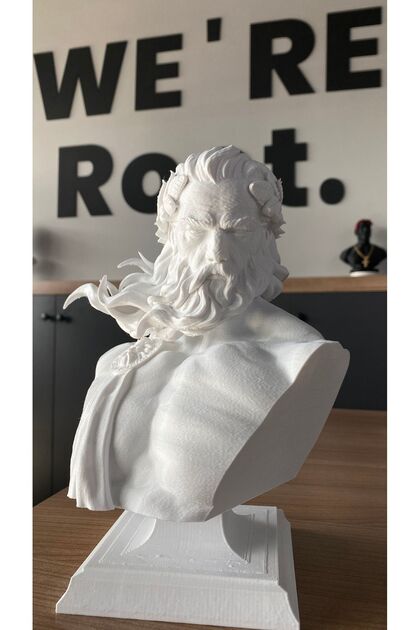 Root Made Zeus Heykeli 25 cm Yunan Mitolojisi Tanrıları Zeus Büst