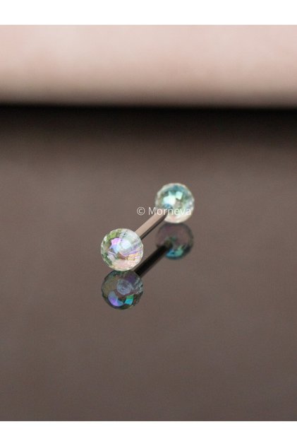 Disko Topu Çelik Dil Piercingi