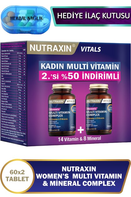 Multivitamin Mineral Complex Woman's 2. % 50 Avantaj Paketi 120 Adet Tabet