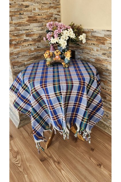 Multipurpose Tablecloth & Picnic Tablecloth, 2 Meters (200x200 cm), Navy Blue.