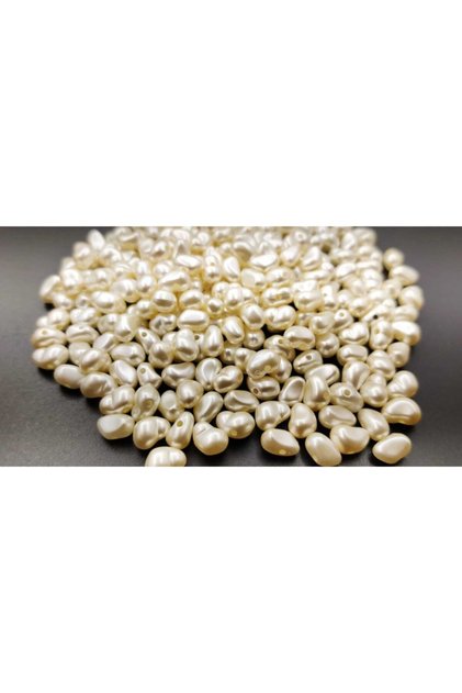 Yamuk Inci Formsuz Inci Krem 50 Adet (6*9 Mm)