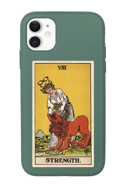 iPhone 11 Compatible Strenge Power Tarot Card Patterned Premium Launch Case