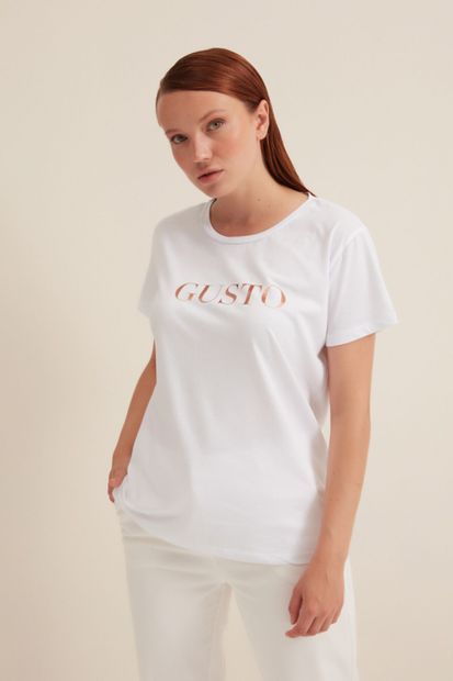 Gusto Tshirt - Beyaz - 1