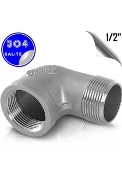 Paslanmaz Çelik 304 Kalite 1/2" Kuyruklu Dirsek