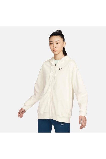 Sportswear Oversized Statement Jersey Full-Zip Hoodie Kadın Sweatshirt