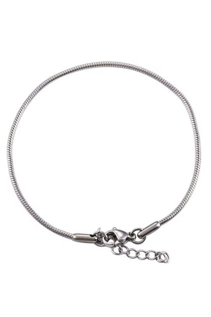316L Stainless Steel - Unisex Snake Chain Bracelet with 19 cm Extension