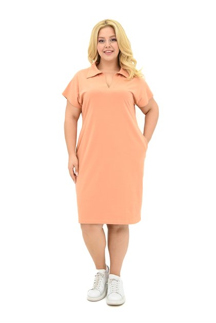 Women's Plus Size Shirt Collar Dress 5263-25