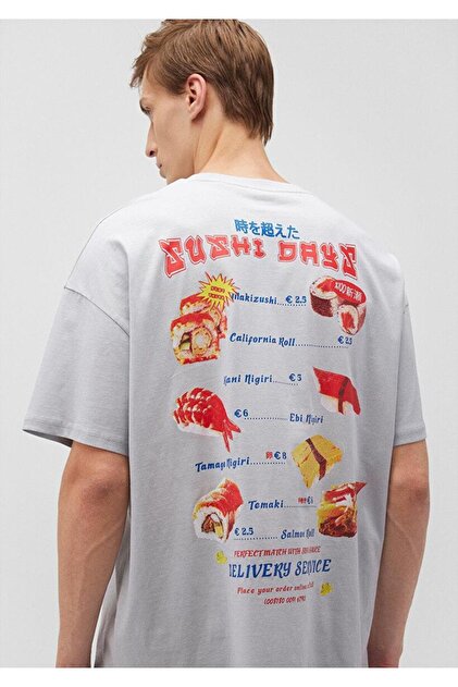 JESSIE'S SUPERIOR T 8th ANNIV. Tシャツ　XL Mavi MAVİ ERKEK SUSHI DAYS TİŞÖRT Pearl Blue 0612248-70802