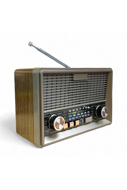 Nostaljik Mini radyo HD Ses Kalitesiyle Güneş Panelli Nostalji Radyo(bluetooth özellikli)