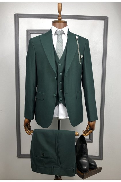 Yün Slim Fit Takım Elbise