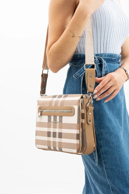 Plaid Patterned Women's Hand and Shoulder Bag - 6011MH
