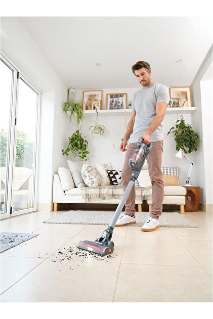 美品BLACK+DECKER BHFEA520J Black Decker BHFEA520J-QW 2'si 1 arada 18V Lityum Şarjlı Dik