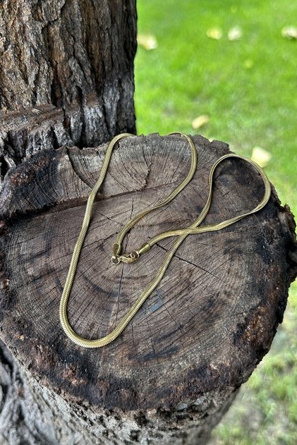 Steel Italian Model Florence Design Stylish Women's Gold Color Stainless Steel 316L 55cm Necklace