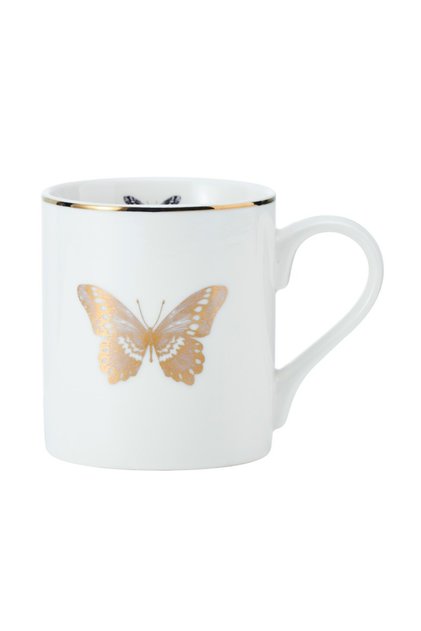 Fine China Butterfly Patterned Mug 280ml