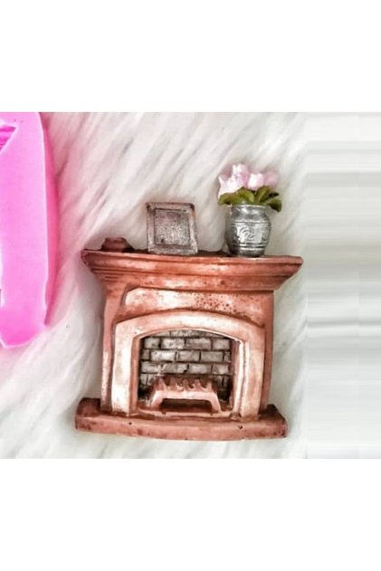 8cm Şömine Lale Çiçek Saksı Magnet Silikon Kalıp K-148, Polyester Taş Tozu Alçı Kalıbı