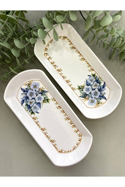 Yediveren Çiçeği 2-Piece Oval Breakfast Plate