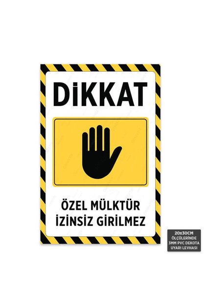 U1150 - Private Property No Trespassing Dekota Warning Sign (20X30Cm)