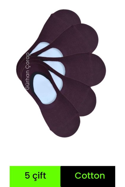 5 Pairs of Invisible Plain Ballerina Socks