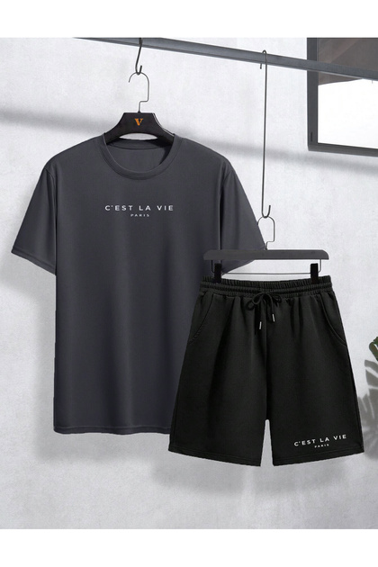 Paris Oversize T-Shirt and Shorts 2-Piece Combination