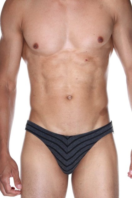Striped Anthracite Men's Fit Slip