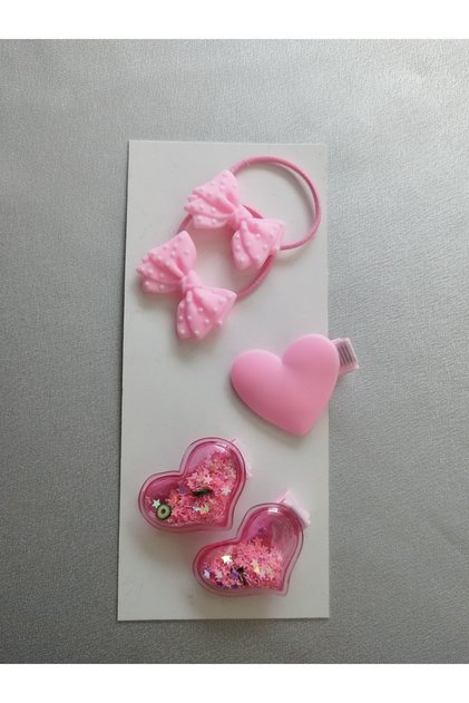 Lily Kız Çocuk Pembe Renk Toka Seti