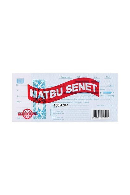Altınyıldız matbu bill bono 100 pieces