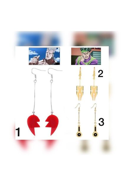 Favoriconsept - Anime – Jojo Cosplay Steel Earring Types