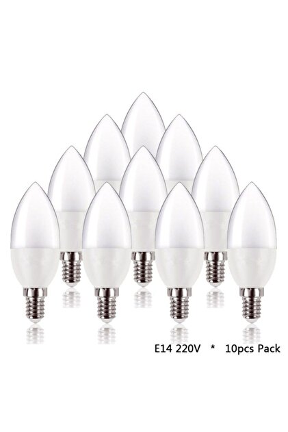 Led Mum Ampul 7 Watt 10 Adet Beyaz Işık E 14 Ince Duy