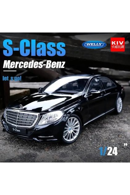 Mercedes S CLASS SİYAH Diecast 1/24 Ölçek Büyük Boy Metal Lisanslı Araba Kapılar Açılır