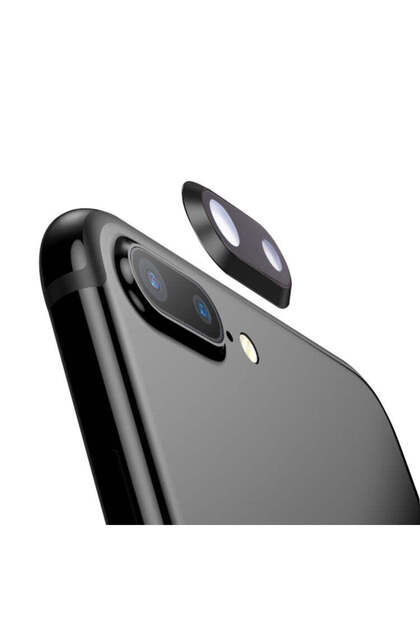 iPhone 8 Plus Arka Kamera Lens Arka Kamera Camı(Siyah)