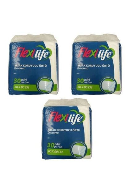 Patient Diaper Mattress Protector Cover 60x90 Cm 3 Packs of 30